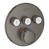 Grohe Grohtherm Smartcontrol Partie de finition robinet douche encastrable thermostatique avec inverseur 3 voies rond graphite dur brossé SW225090 Grohe Grohtherm Smartcontrol Partie de finition robinet douche encastrable thermostatique avec inverseur 3 voies rond graphite dur brossé SW225090