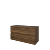 Proline top ensemble de meubles de salle de bains 120x46x63.2cm couvercle et meuble chêne cabana symétrique SW350402