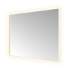 Hotbath &MORE Spiegel - 100x80cm - directe en indirecte LED - color changing - spiegelverwarming - dimbaar - met afstandsbediening - PVD - geborsteld gunmetal (wit) SW1246042