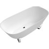 Villeroy & Boch Antheus kunststof duobad quaryl ovaal 175x80x48cm m. RVS onderstel mat wit SW453726 Villeroy & Boch Antheus kunststof duobad quaryl ovaal 175x80x48cm m. RVS onderstel mat wit SW453726