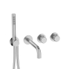 Crosswater 3ONE6 Module Badkraan - inclusief handdouche - inbouwkraan - 2 bedieningsafwerking - roestvrij staal SW1390019