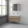 Bruynzeel Roma badmeubelset 100x60.5x46cm met spiegelkast bardolino SW107417 Bruynzeel Roma badmeubelset 100x60.5x46cm met spiegelkast bardolino SW107417