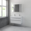 Bruynzeel Roma badmeubelset 100x60.5x46cm met spiegelkast mat wit SW107415 Bruynzeel Roma badmeubelset 100x60.5x46cm met spiegelkast mat wit SW107415