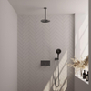 BRAUER gunmetal Edition Douche de pluie thermostatique encastrée - boutons-poussoirs - SET 59 - pomme de douche 20 cm - bras de plafond - douchette 3 jets - flexible de douche - coude de raccordement mural - gunmetal brossé PVD SW925728