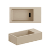 Clou Flush 3 fontein 36x18cm zonder kraangat rechts mat mosterd ker SW795719