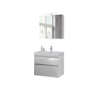 Bruynzeel Pinto badmeubelset 75x65.3x46cm spiegelkast glans wit SW114496 Bruynzeel Pinto badmeubelset 75x65.3x46cm spiegelkast glans wit SW114496