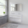 Bruynzeel Pinto badmeubelset 120x65.3x46cm met spiegelkast dubbele kom glans wit SW114497 Bruynzeel Pinto badmeubelset 120x65.3x46cm met spiegelkast dubbele kom glans wit SW114497