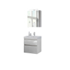 Bruynzeel Pinto badmeubelset 60x65.3x46cm spiegelkast glans wit SW114495 Bruynzeel Pinto badmeubelset 60x65.3x46cm spiegelkast glans wit SW114495