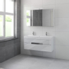 Bruynzeel Mino badmeubelset 120x56x38cm met spiegelkast glans wit SW114492 Bruynzeel Mino badmeubelset 120x56x38cm met spiegelkast glans wit SW114492