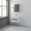 Bruynzeel Mino badmeubelset 80x56x38cm met spiegelkast glans wit SW114490 Bruynzeel Mino badmeubelset 80x56x38cm met spiegelkast glans wit SW114490