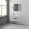 Bruynzeel Mino badmeubelset 100x56x38cm met spiegel glans wit SW114491 Bruynzeel Mino badmeubelset 100x56x38cm met spiegel glans wit SW114491