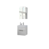 Bruynzeel Mino badmeubelset 50x56x38cm met spiegelkast mat wit SW114079 Bruynzeel Mino badmeubelset 50x56x38cm met spiegelkast mat wit SW114079