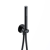 Hotbath Ace Handdoucheset - staafhanddouche - wandsteun - met uitlaat - 150cm - doucheslang - PVD - gepolijst zwart SW1118049