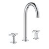 Grohe Atrio new 3-gats wastafelkraan met waste chroom SW227938 Grohe Atrio new 3-gats wastafelkraan met waste chroom SW227938