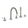 Grohe Atrio Partie de finition baignoire sur gorge 5 trous avec inverseur, douchette et flexible 200cm leviers supersteel SW225257 Grohe Atrio Partie de finition baignoire sur gorge 5 trous avec inverseur, douchette et flexible 200cm leviers supersteel SW225257