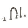 Grohe Atrio Partie de finition baignoire sur gorge 5 trous avec inverseur, douchette et flexible 200cm leviers graphite dur brossé SW225258 Grohe Atrio Partie de finition baignoire sur gorge 5 trous avec inverseur, douchette et flexible 200cm leviers graphite dur brossé SW225258