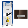 Geberit Duofresh wc element met geurafzuiging en filtering inclusief bedieningsplaat met geurafzuigingsset umbra glas/alu SW229134