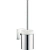 Hansgrohe PuraVida closetborstelgarnituur met borstelhouder keramiek chroom 0451224 Hansgrohe PuraVida closetborstelgarnituur met borstelhouder keramiek chroom 0451224