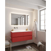 Mondiaz VICA ensemble de meuble de salle de bain - 120cm - meuble sous-vasque fire - 4 tiroirs - lavabo moon gauche - sans trou de robinet version XL 60cm de haut SW1090811