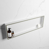 Mondiaz Easy nis 29.5x89.5x8cm voor Inbouw/opbouw 1 open vak Solid surface Talc/Army SW643690
