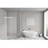 Aqua Vista Novara Nisdeur - 100x200cm - helder glas - incl. montageset - Chroom SW975786