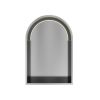 Hotbath &MORE Boîte encastrée ou niche encastrée Modèle en arc 30x45x10cm avec LED IP44 RVS 316 SW1246508