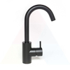 Hotbath Cobber wastafelkraan 27.8cm 1 gats met draaibare uitloop mat zwart SW86319
