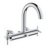 Grohe Atrio Robinet de bain mural avec inverseur, raccords et poignées croix chrome SW225250 Grohe Atrio Robinet de bain mural avec inverseur, raccords et poignées croix chrome SW225250