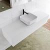 Mondiaz Lagom Meuble salle de bains 140x30.9x45cm Solid Surface Talc 1 tiroir avec lavabo BINX vasque à poser Centre 1 trou de robinet SW409098