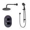 Methven Kaha thermostatische inbouw regendoucheset met hoofddouche en handdouche mat zwart SW237687 Methven Kaha thermostatische inbouw regendoucheset met hoofddouche en handdouche mat zwart SW237687