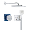 Grohe Precision SmartControl ensemble de douche pluie encastré – thermostatique – douche de tête carrée 31 cm – bras mural courbé – chrome SW1120186