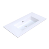 Arcqua Mira Inbouw Wastafel - 91x46x1.5cm - enkele wasbak - zonder kraangat - cast marble - glans wit SW1581357
