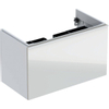 Geberit Acanto wastafelonderkast - 1 lade front - glas - 89cm - glans wit SW417481
