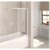 Aqualux Aqua 4 badwand 82x127.5cm Wit profiel 4mm Glas SW225938 Aqualux Aqua 4 badwand 82x127.5cm Wit profiel 4mm Glas SW225938