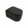 QeramiQ Dely Swirl WC suspendu – sans bride – profondeur 53 cm – avec abattant softclose 35 mm – noir mat SW1026260