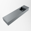 Mondiaz TYNE Fontaine - 90x23x12cm - lavabo Droit - sans trous de robinet - solid surface - Plata SW1026172