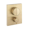 Crosswater Crossbox Inbouw douchekraan - thermostatisch - 2 functies - inclusief inbouwdeel - geborsteld messing (goud) SW815956