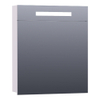 Miroir de toilette BRAUER Promise - 60x70x15cm -- avec éclairage direct 1 porte miroir simple à droite en blanc mat SW371677