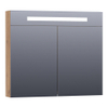 Saniclass Double Face spiegelkast 80x70x15cm verlichting geintegreerd met 2 links- en rechtsdraaiende spiegeldeuren MFC Old Castle SW371744 Saniclass Double Face spiegelkast 80x70x15cm verlichting geintegreerd met 2 links- en rechtsdraaiende spiegeldeuren MFC Old Castle SW371744
