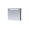 Saniclass Double Face spiegelkast 80x70x15cm 2 deuren met LED verlichting Black Diamond SW2734 Saniclass Double Face spiegelkast 80x70x15cm 2 deuren met LED verlichting Black Diamond SW2734