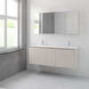 Bruynzeel Matera badmeubelset 56.5x150x50cm 2 kraangaten 2 wasbakken 4 lades met spiegelkast met softclose composite kasjmier grijs SW384480 Bruynzeel Matera badmeubelset 56.5x150x50cm 2 kraangaten 2 wasbakken 4 lades met spiegelkast met softclose composite kasjmier grijs SW384480