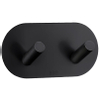 Smedbo BB zelfklevende haak 90mm dubbel 1091 zwart rvs SW11022 Smedbo BB zelfklevende haak 90mm dubbel 1091 zwart rvs SW11022