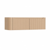 H&R Badmeubelen Juice Wastafelonderkast - 140x45x40cm - linkerhoek afgerond - 3D-front - 2 lades - geïntegreerde greep - peach SW1260179