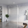 Fortifura Galeria Douche à l'italienne - 110x200cm - verre clair nervuré - anticalcaire - verre de sécurité 8mm - 2 parois latérales 30cm - avec bras muraux et profilés d'angle - Blanc mat SW993082