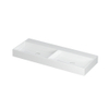 Ink United lavabo - 120x45x11cm - 2 vasques - sans trou de robinet - blanc brillant SW207358