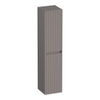 BRAUER Adore Wavy armoire haute - 160x35x35cm - 2 portes - ouvrant à gauche ou à droite - sans poignée - taupe mat SW1198522