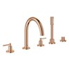 Grohe Atrio Kit de garniture de baignoire 5 trous avec inverseur, douchette à main et flexible de douche de 200cm avec poignées de levier warm sunset SW354619 Grohe Atrio Kit de garniture de baignoire 5 trous avec inverseur, douchette à main et flexible de douche de 200cm avec poignées de levier warm sunset SW354619