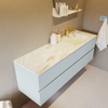 MONDIAZ VICA-DLUX Ensemble meuble de salle de bains - 150cm - meuble bas clay - 4 tiroirs - lavabo encastré cloud à droite - 1 trou de robinet - version haute 60cm - frape SW1089184