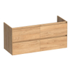 BRAUER Inspire meuble sous-lavabo 120 4 tiroirs softclose - sans poignées - 2 découpes pour siphon - Forest Tan SW1200629