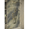 Hotbath Cobber X IBSX70 Ensemble de douche de tête encastré - douche de tête 20cm - bras mural 38,5cm - barre de douche - douchette ronde 3 jets - laiton brossé - PVD SW677725